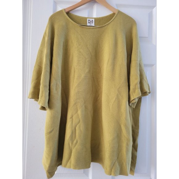 Tops By Lauren G Chart Chartreuse Boxy Fit Oversized